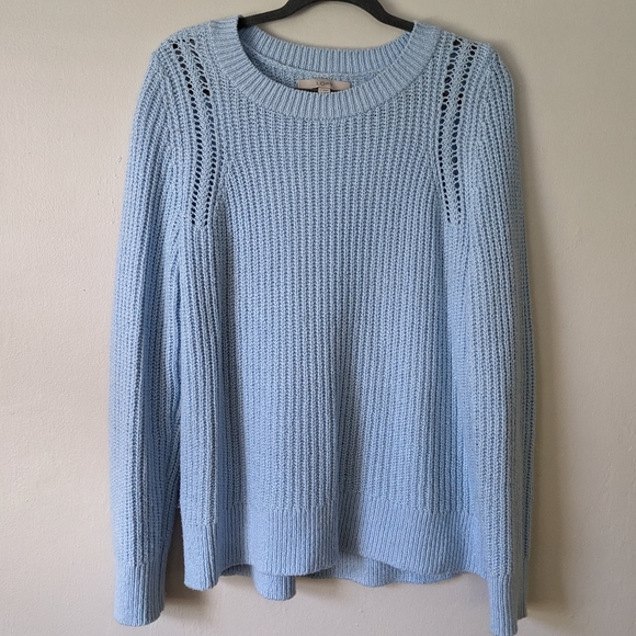 LOFT Pointelle Trim Sweater - Picture 2 of 6